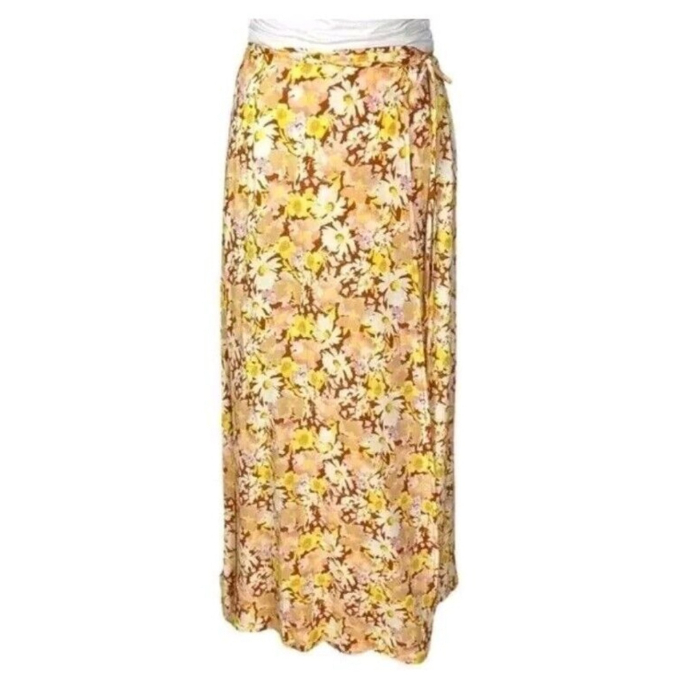 L Space Floral Wrap Maxi Skirt Swim Coverup Small
